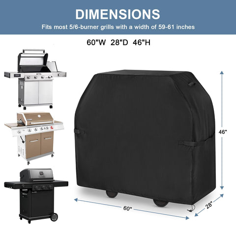EVLIQUIL waterproof grill cover blocks rain, dust, and UV rays for outdoor grilling.