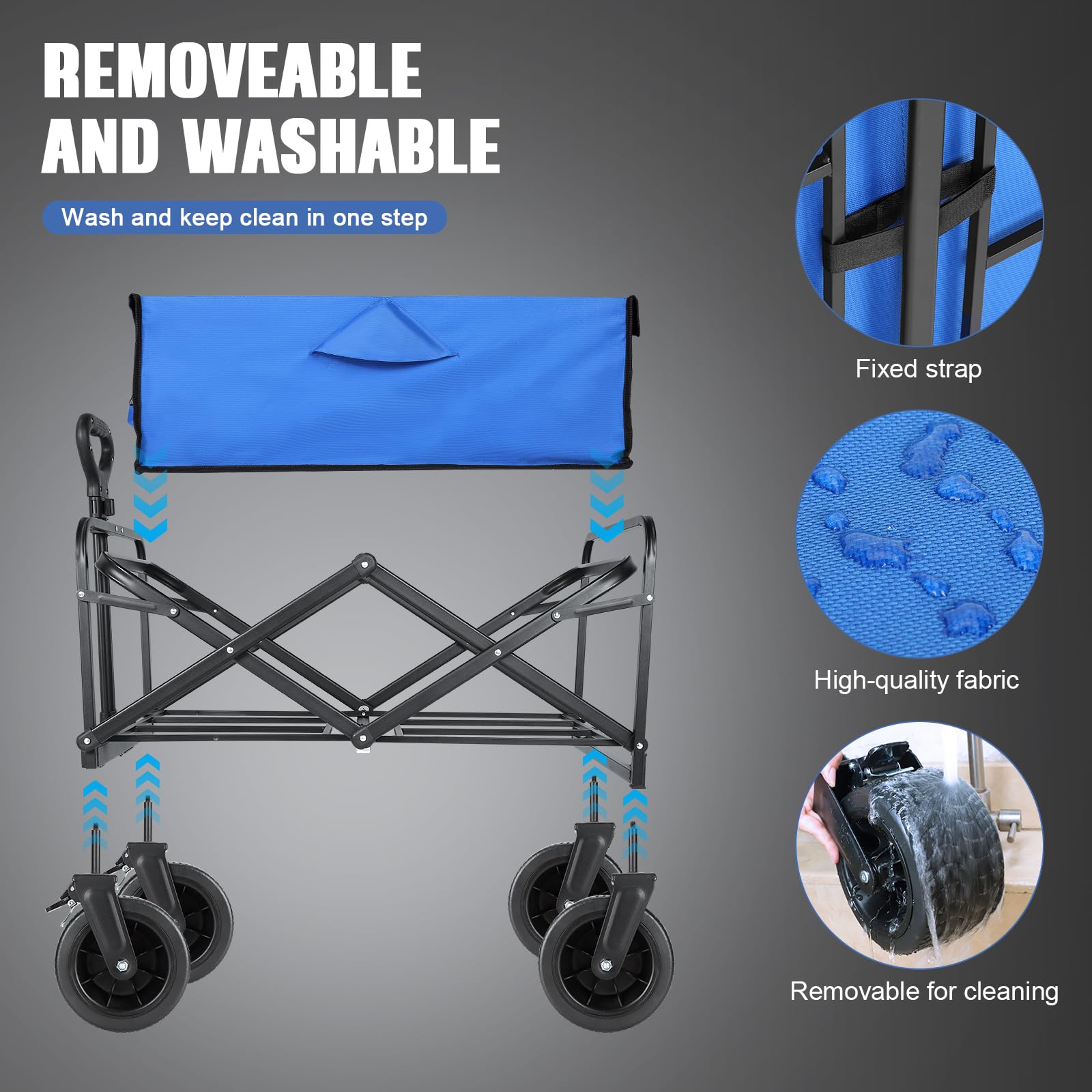 EVLIQUIL versatile wagon for outdoor events, shopping, and camping.