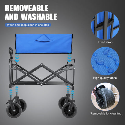 EVLIQUIL versatile wagon for outdoor events, shopping, and camping.