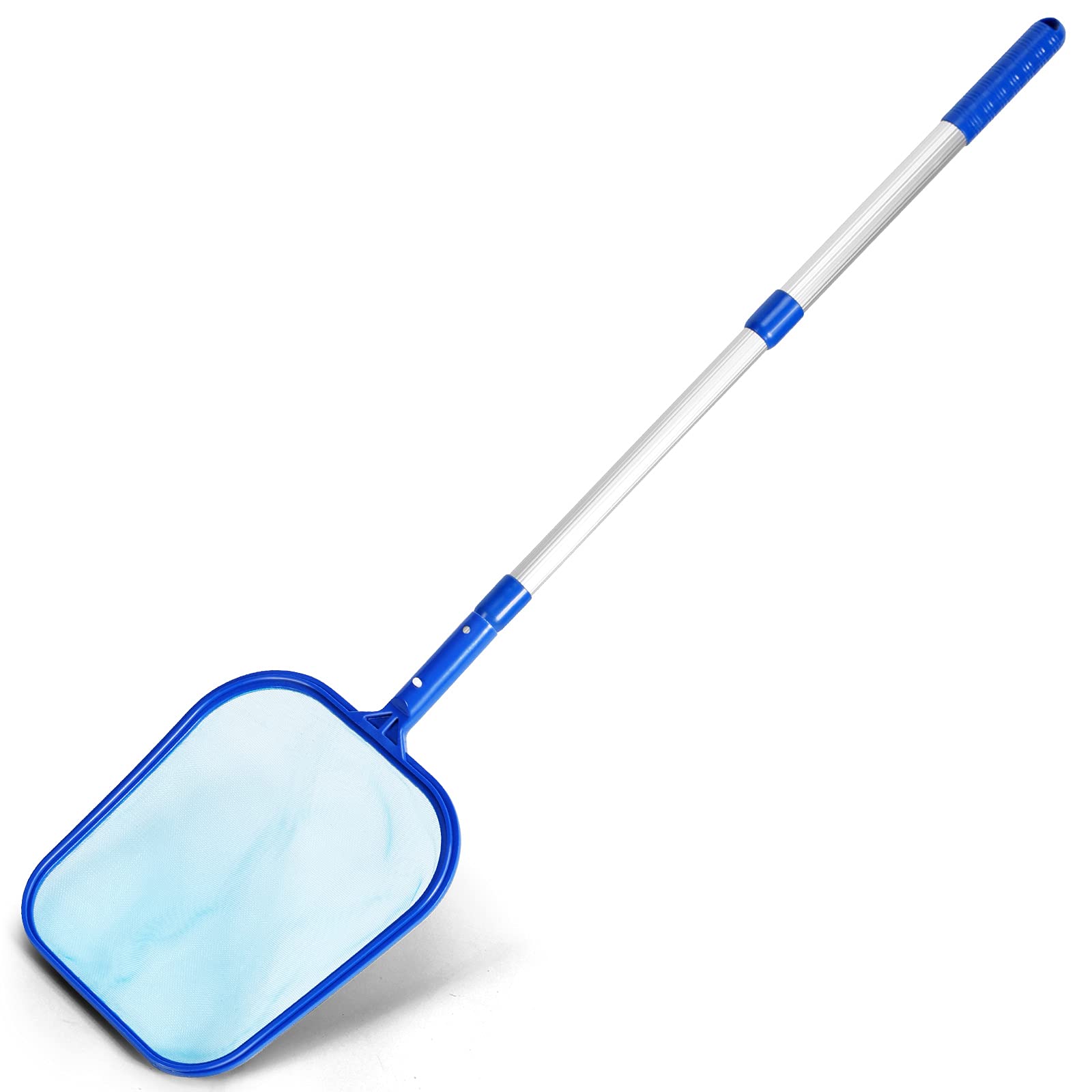 Evob pool skimmer net with fine mesh for quick surface debris pickup.