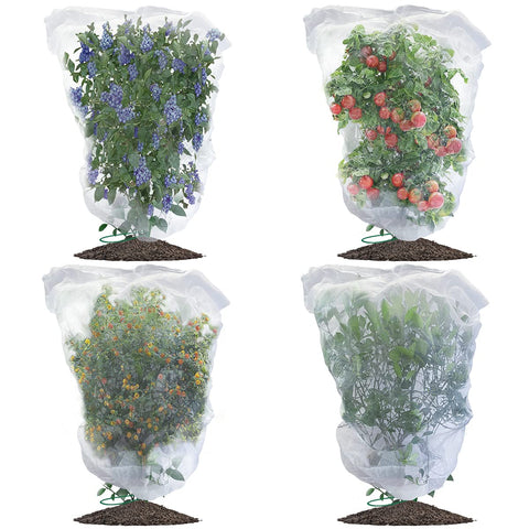 Evoio bird netting garden cover with drawstring protects berries from birds