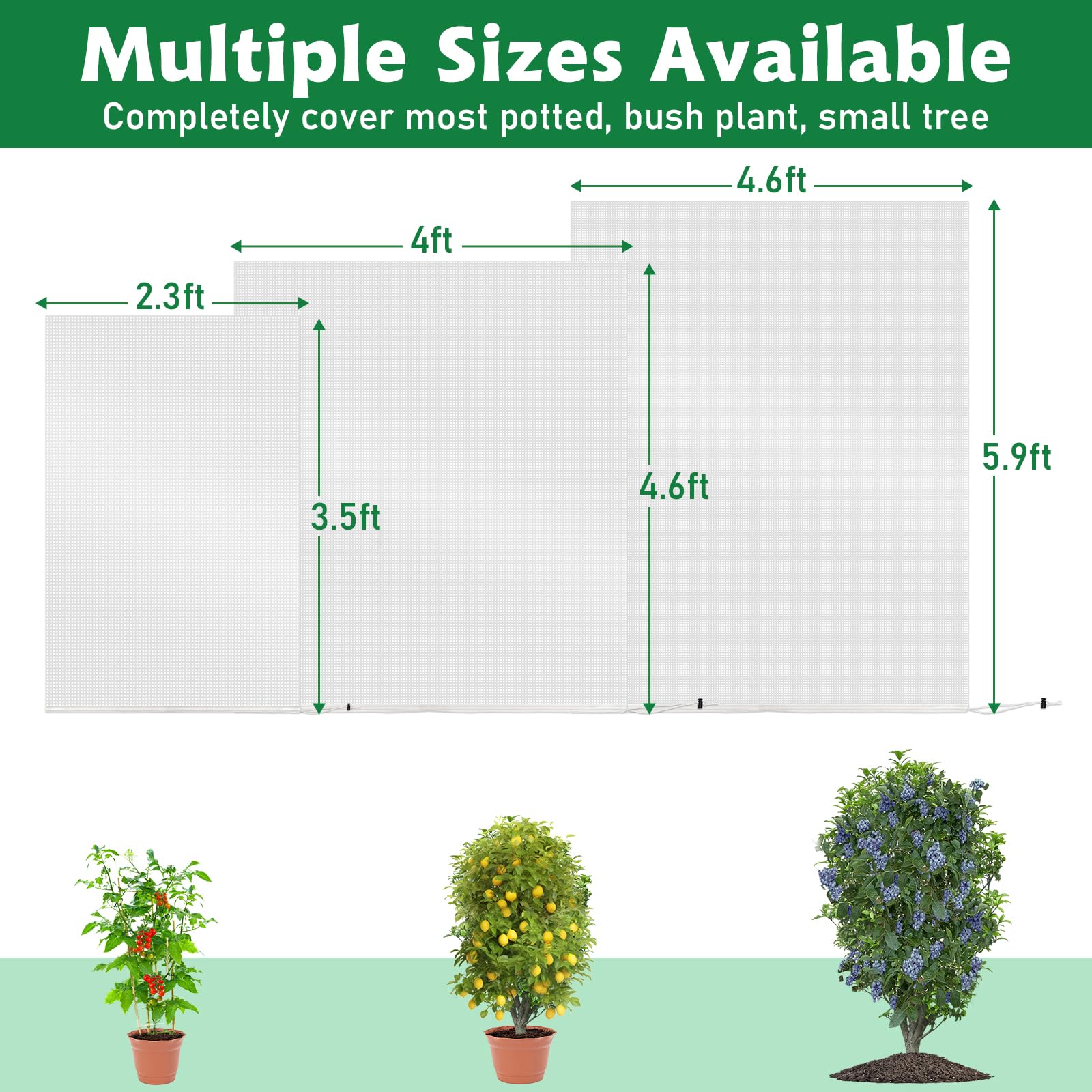Evoio fruit tree netting cover protects peaches cherries and apples