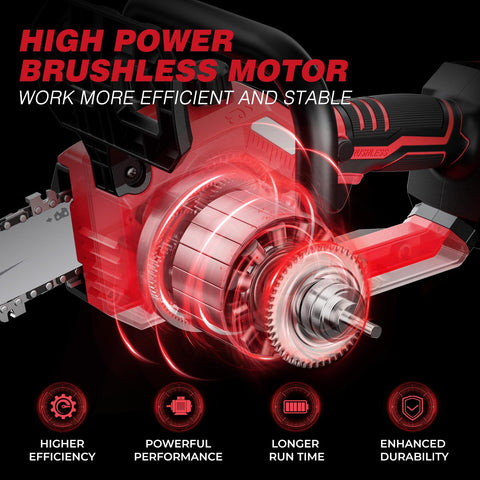 EVOIRON 2-in-1 design supports both pole saw and handheld chainsaw use.