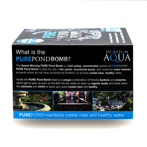 Evolution Aqua Pure Pond Bomb in cloudy pond water reducing organic build-up for clearer water