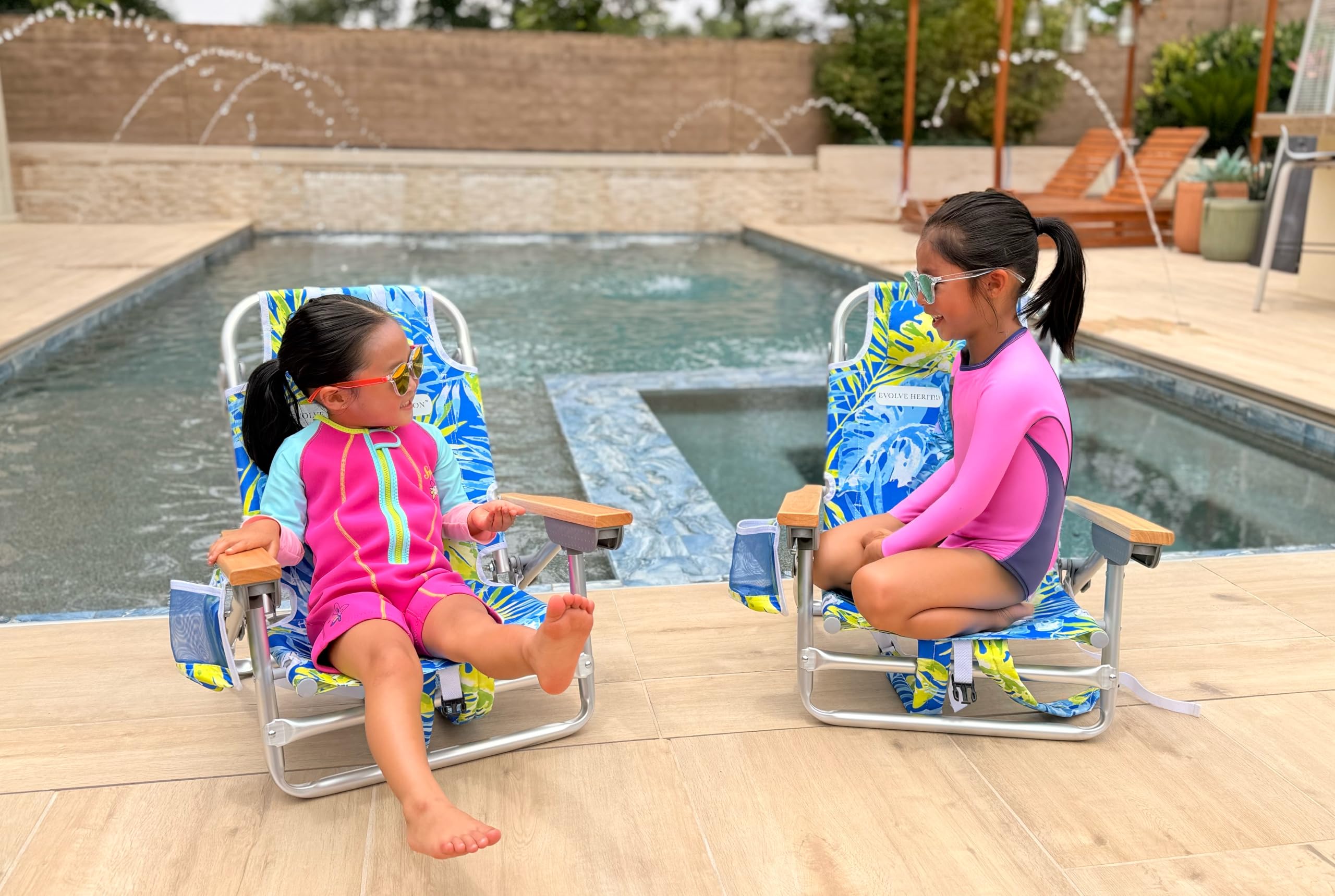 Bright, durable finish of Evolve Heritage chair for family outings and styling.