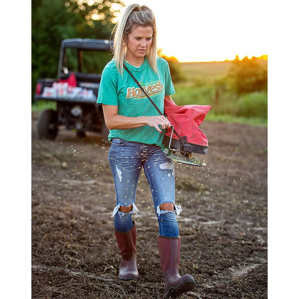 Evolved Harvest Throw & Gro no-till application shows zero tilling and broad planting reach.