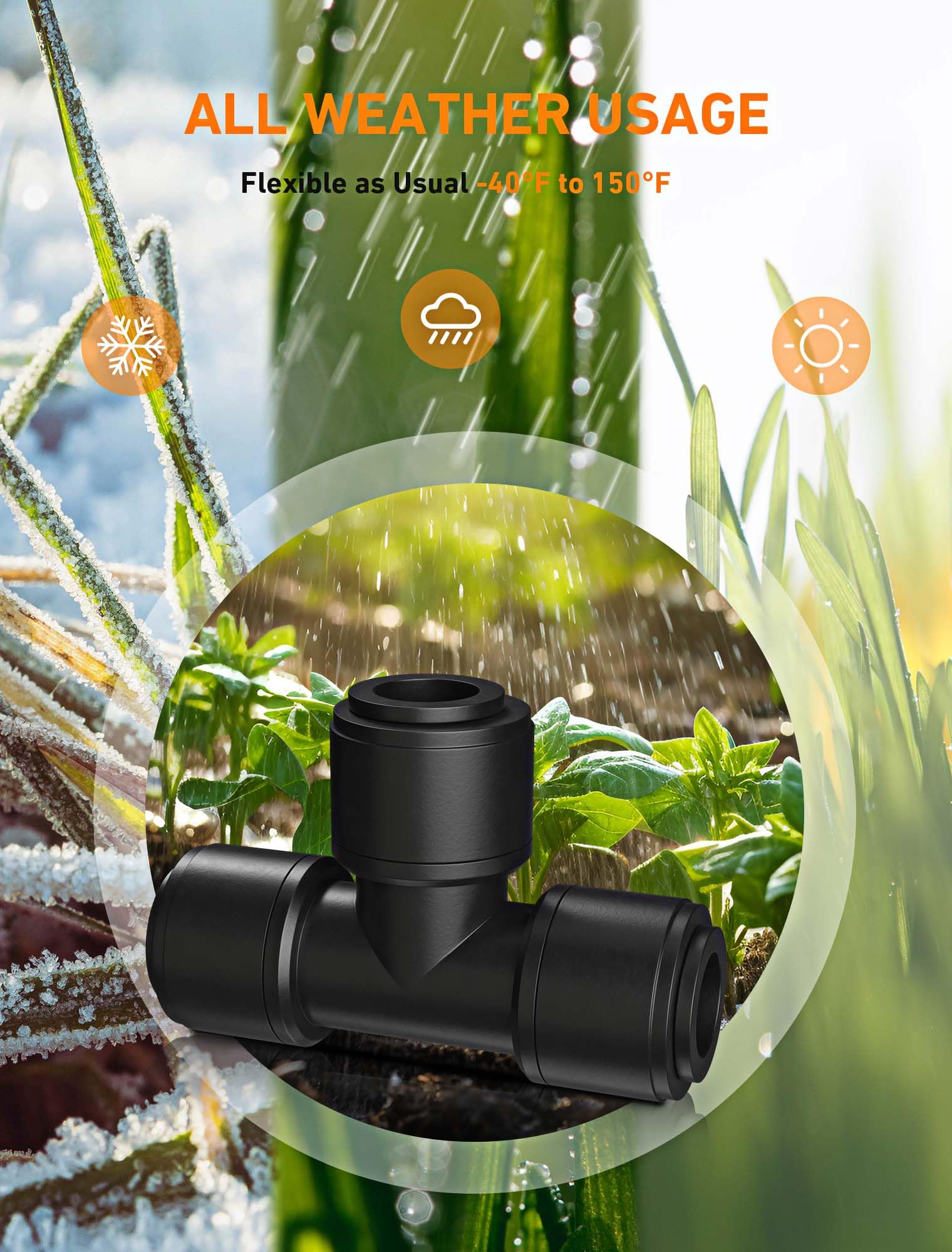 EVOULTES branch-line tee creates efficient drip lines.