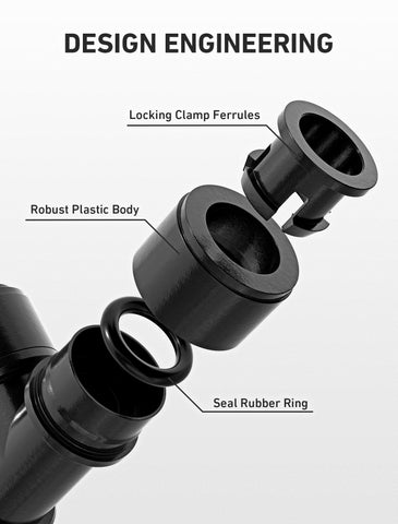 EVOULTES leak-free tee connector designed for reliable watering systems.