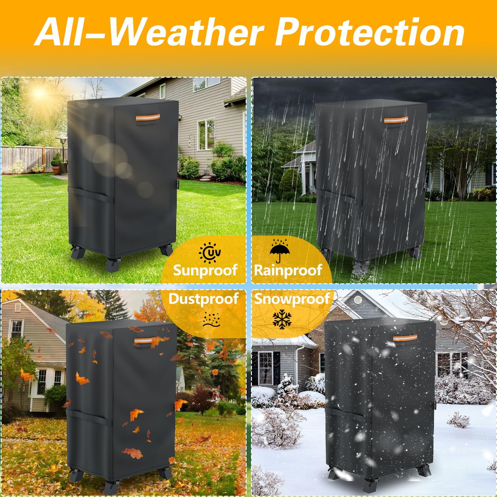 EVRBUL 40-inch smoker cover UV protection coating helps prevent fading