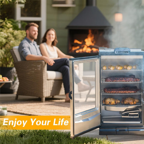 EVRBUL 40-inch smoker cover ventilation maintains airflow and reduces moisture