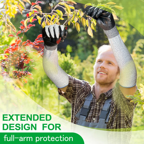 Evridwear cut-resistant arm gloves shielding hands from thorny plants