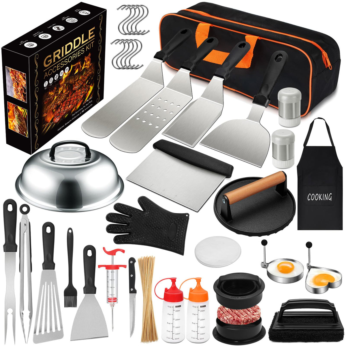 EWFEN long griddle spatula flips large foods with precision