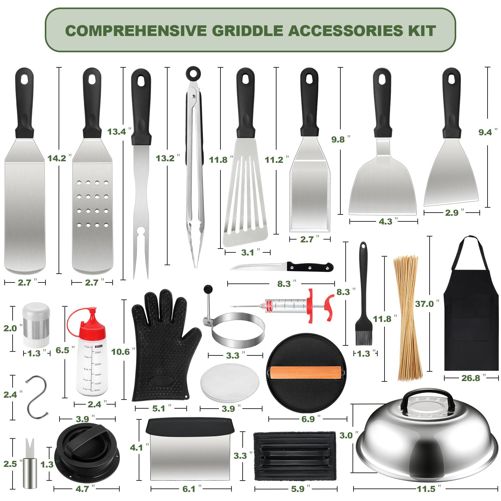 EWFEN short griddle spatula for precise control on crowded griddles