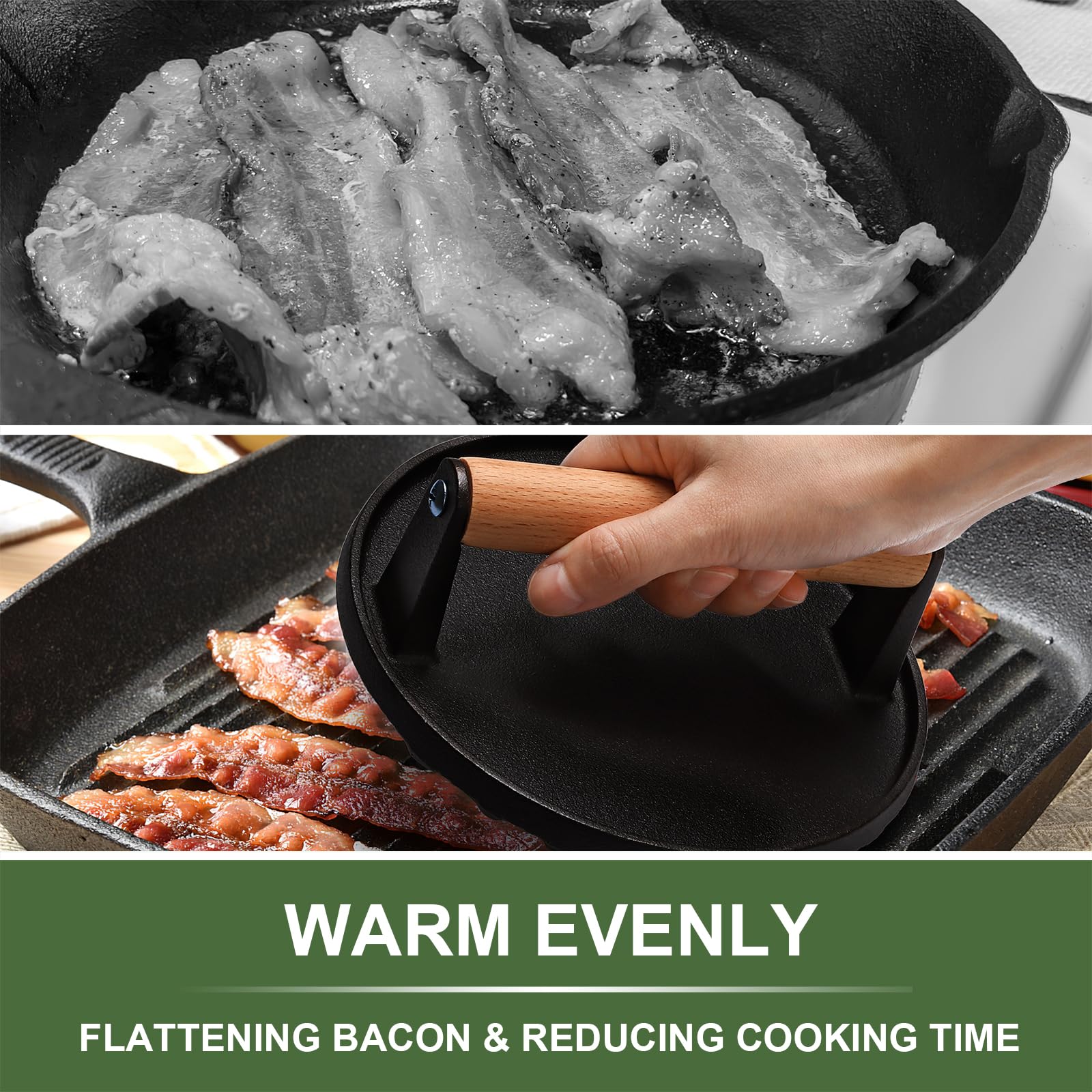 EWFEN textured bottom creates bold grill marks on meats