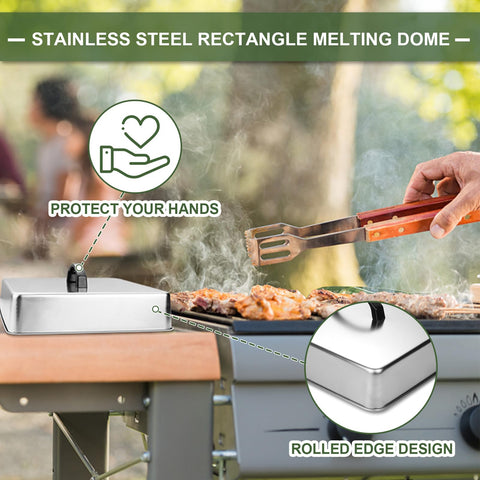 EWFEN dishwasher-safe basting cover for easy cleanup after grilling.