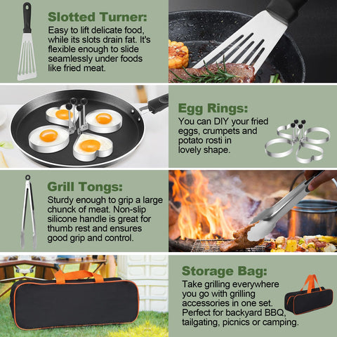 EWFEN storage bag keeps tools organized for camping and BBQ.