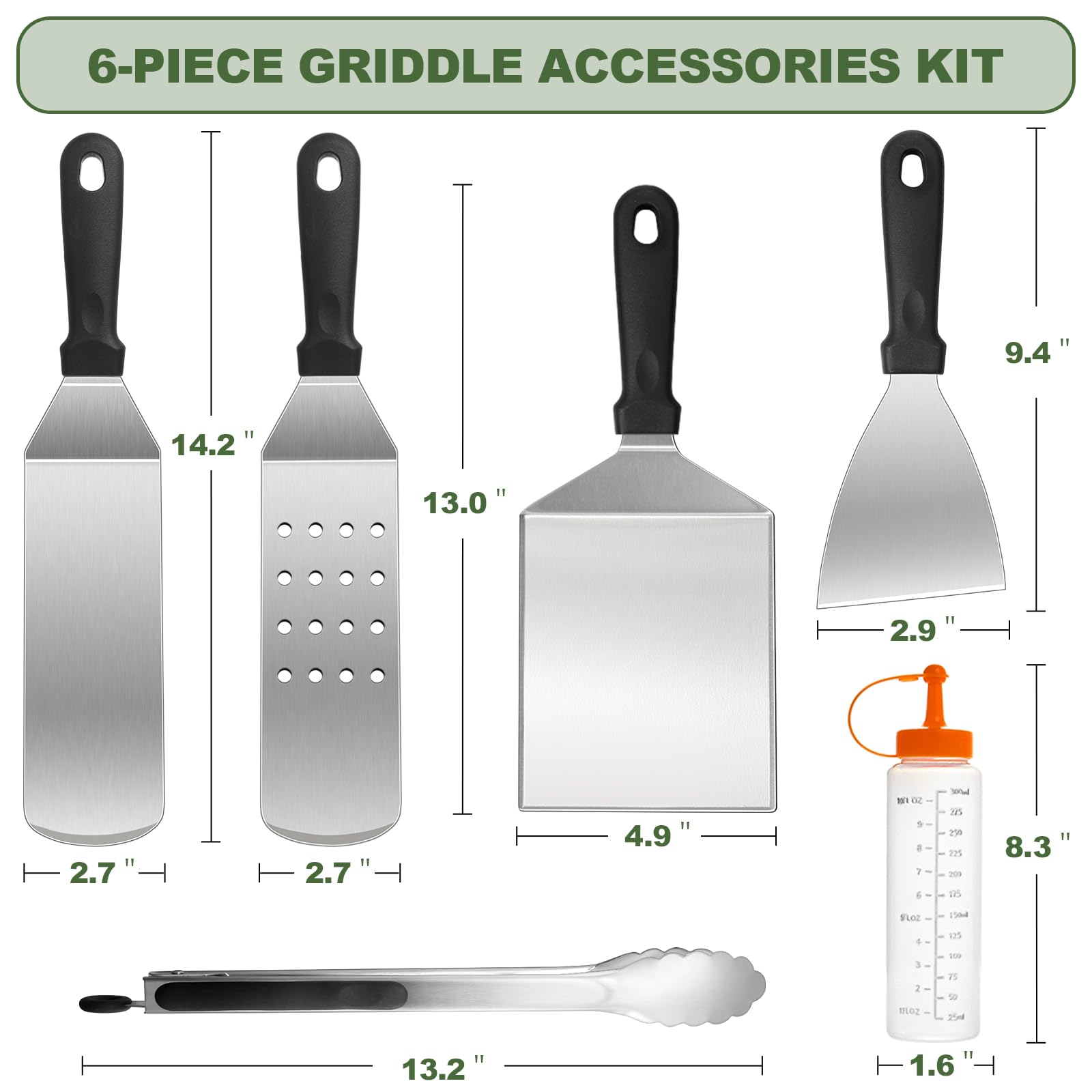 EWFEN large burger turner flips patties evenly on high heat