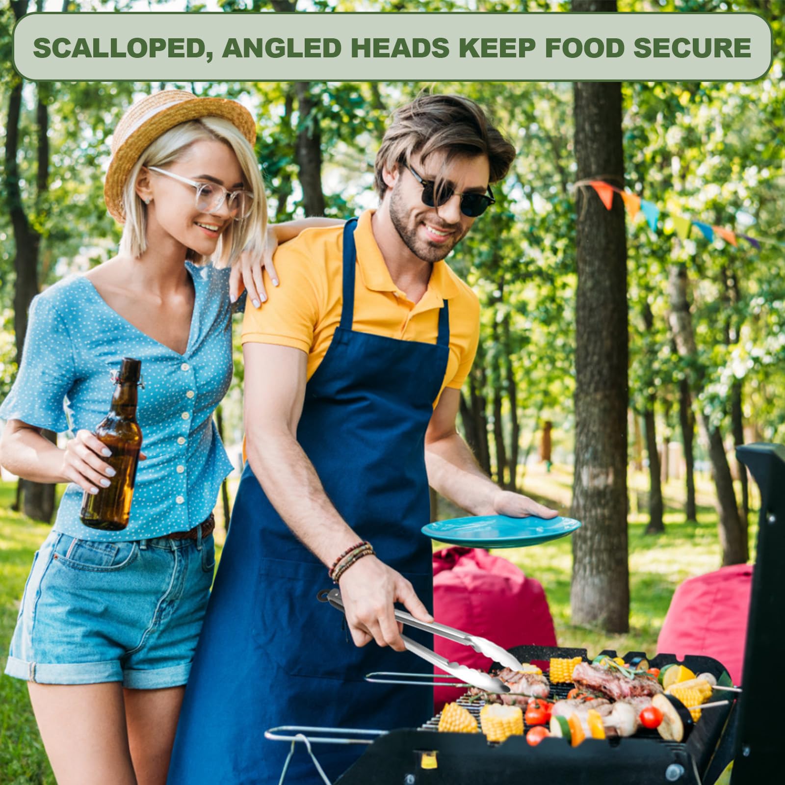 EWFEN griddle long-slotted spatula drains fats while cooking