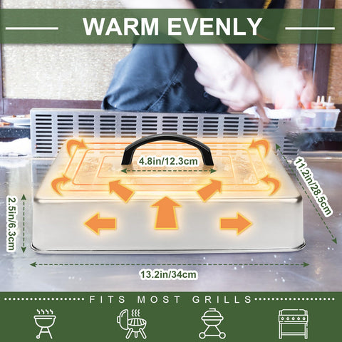 EWFEN heat-resistant handle keeps hands safe when lifting the cover.
