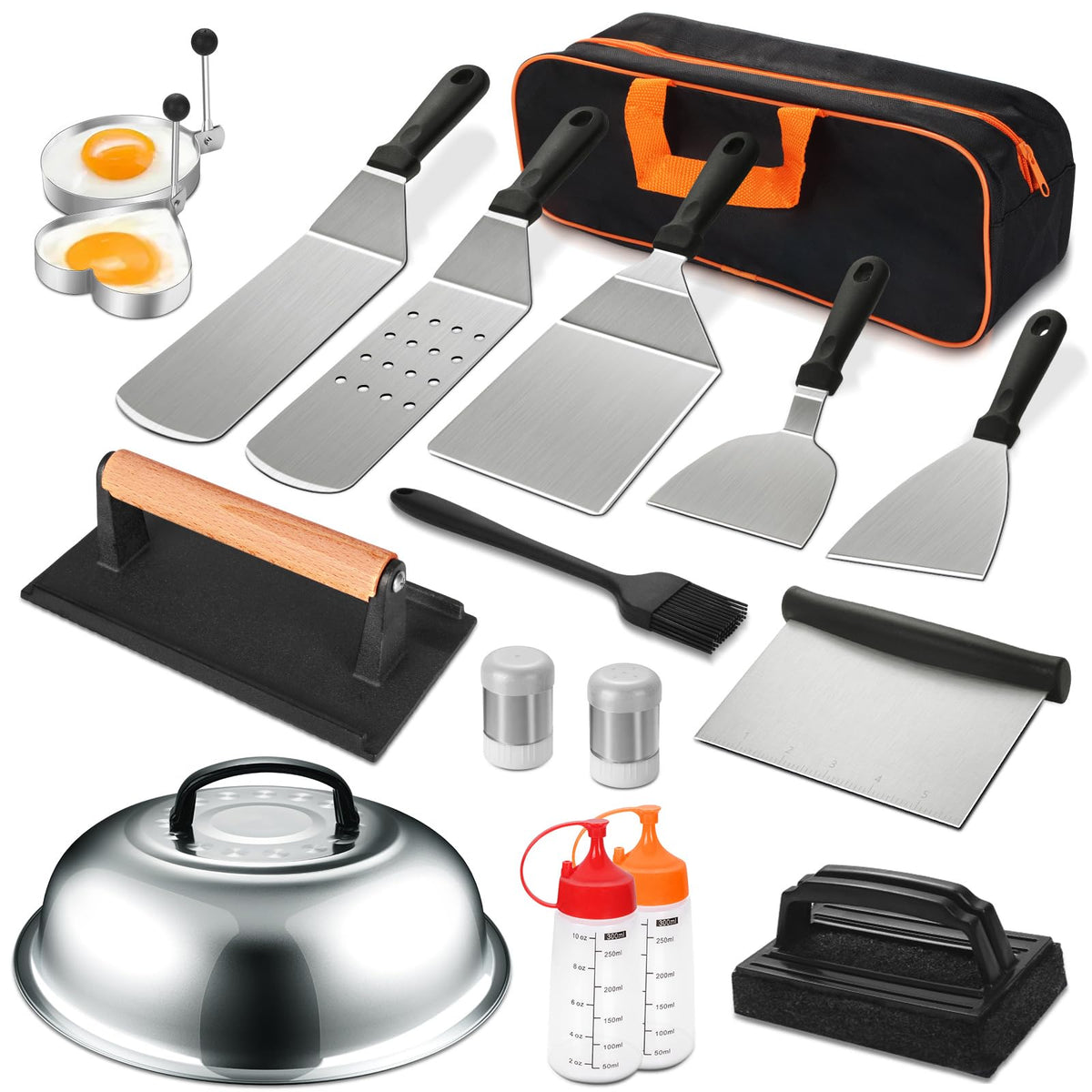 EWFEN long griddle spatula for quick, precise flips on large batches