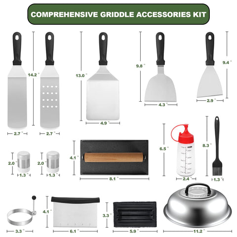 EWFEN slotted griddle spatula separating grease while lifting food