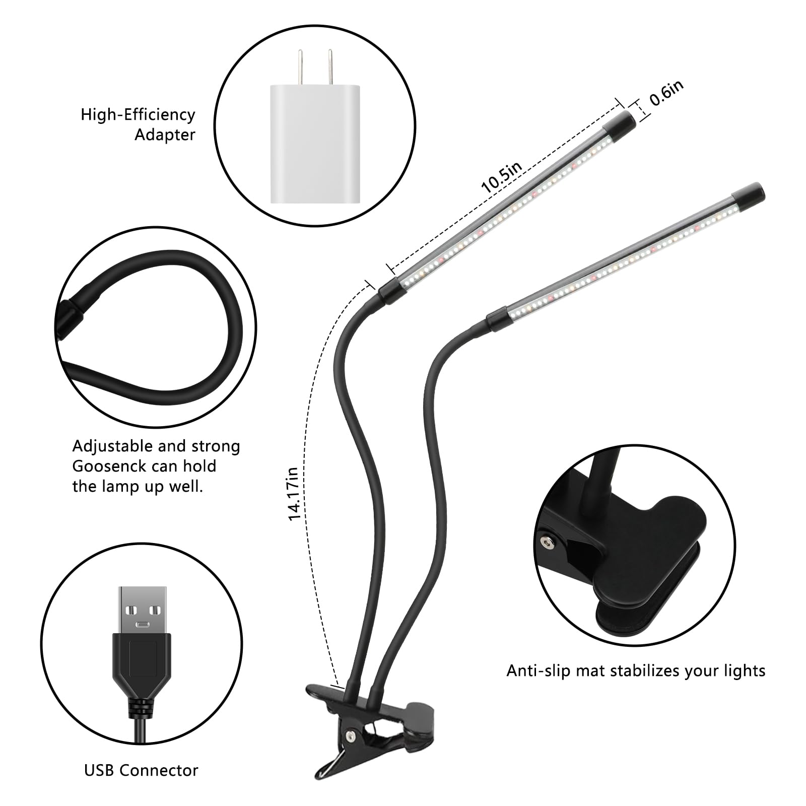 EWITTTI dual-light mode setup offers flexible coverage for various plant needs.