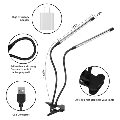 EWITTTI dual-light mode setup offers flexible coverage for various plant needs.