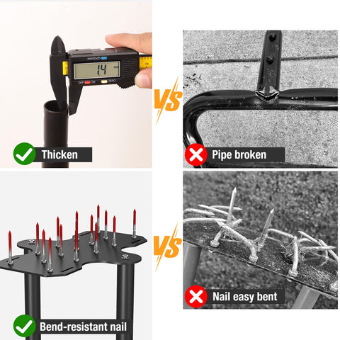 eWonLife 41-inch handle supports upright posture during lawn work