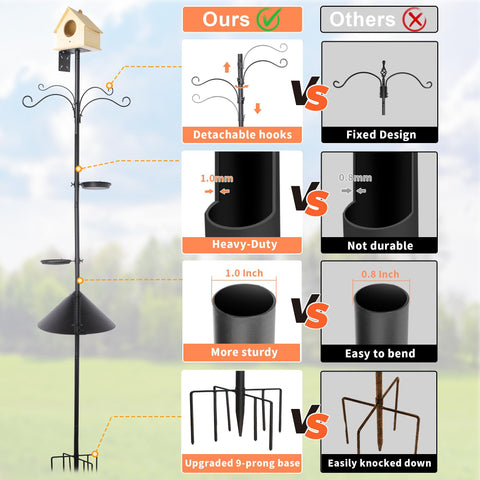 eWonLife adjustable pole spans 47 to 92 inches for flexibility