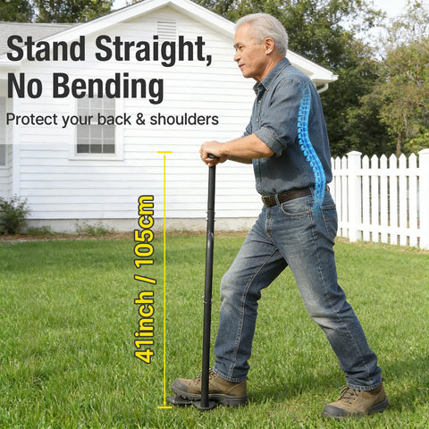 eWonLife aeration tool penetrating 2 inches for root-zone access