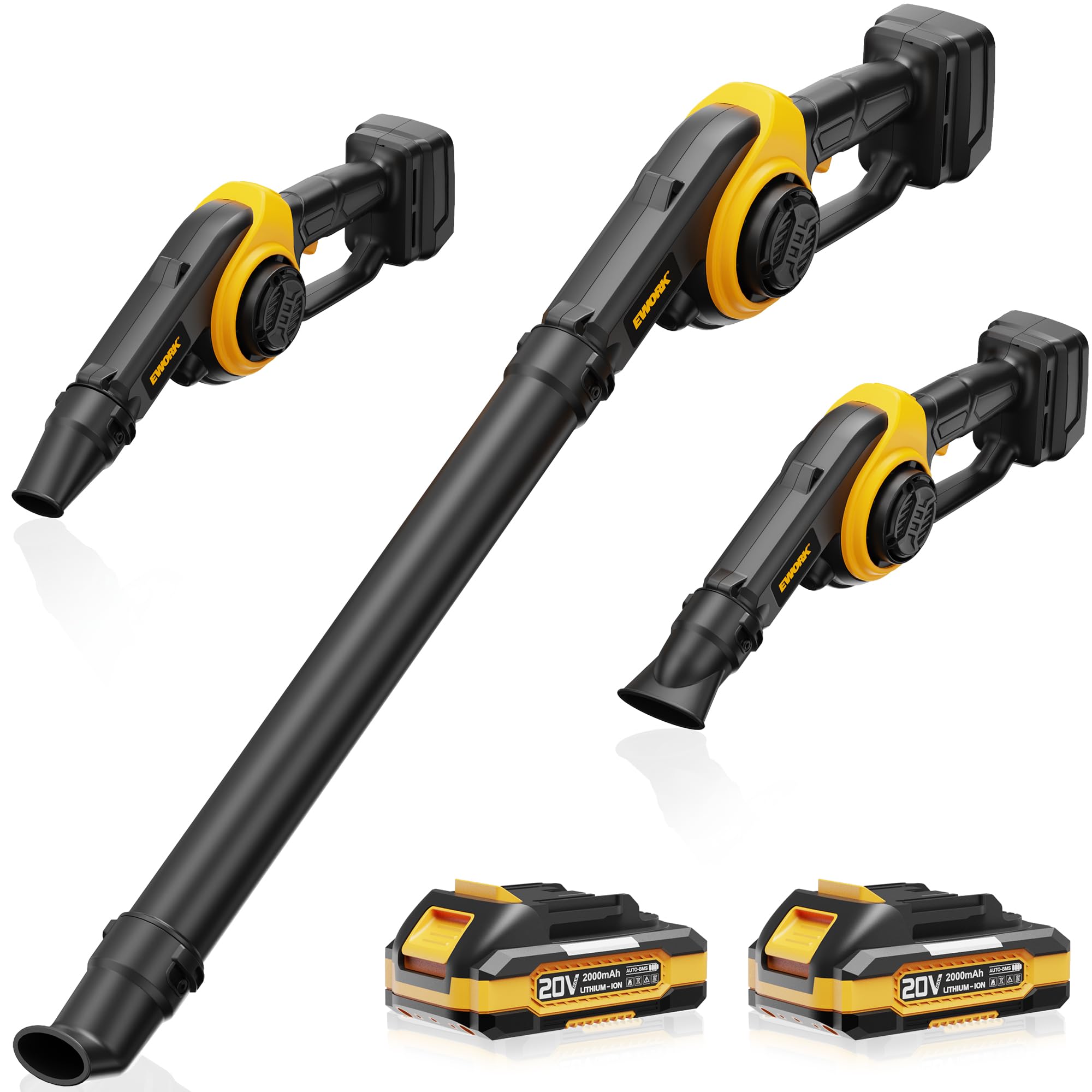 EWORK small leaf blower in compact design for easy maneuvering in tight spaces.