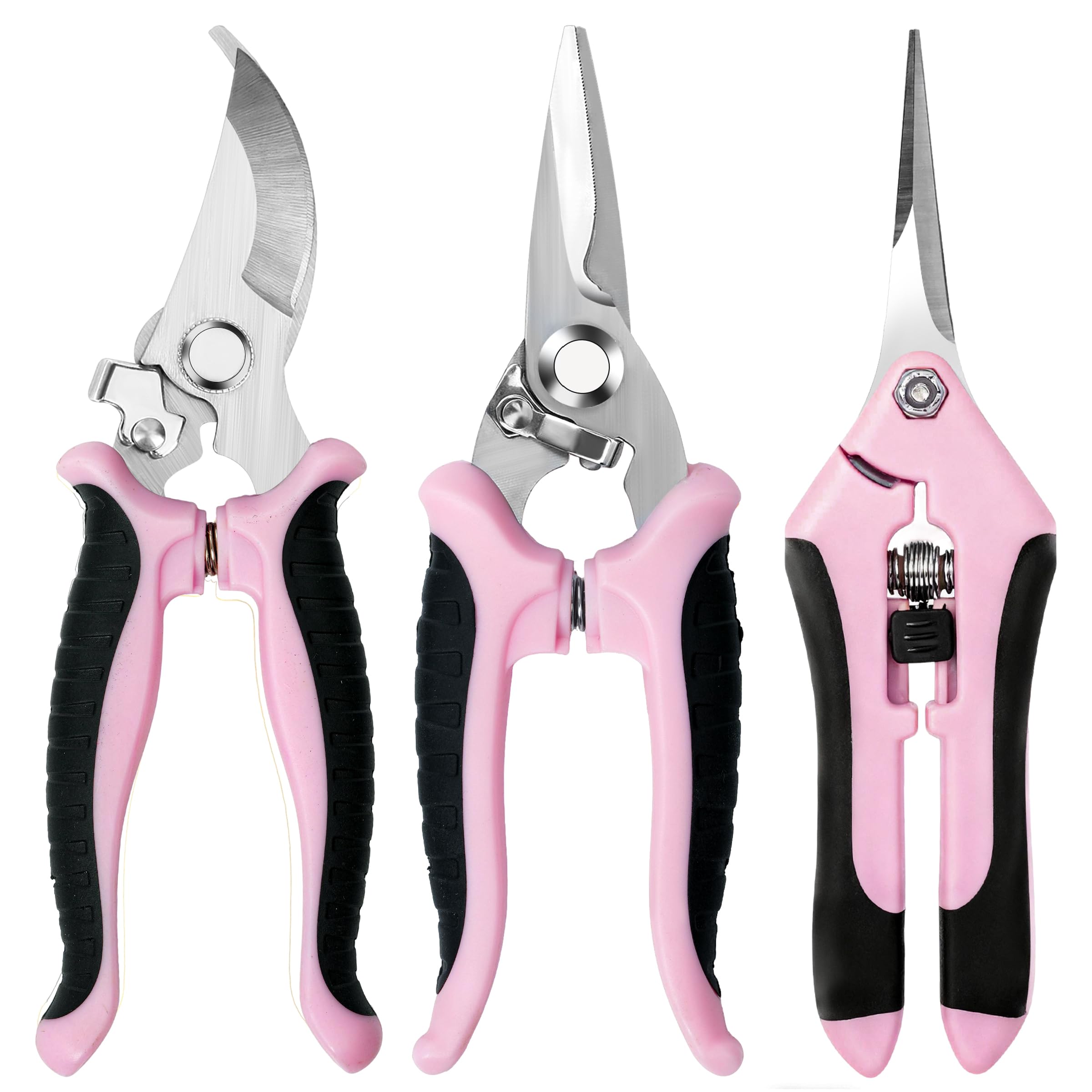 EWPJDK 3-pack garden shears kit for versatile pruning tasks