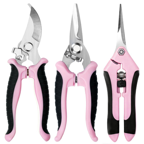 EWPJDK 3-pack garden shears kit for versatile pruning tasks
