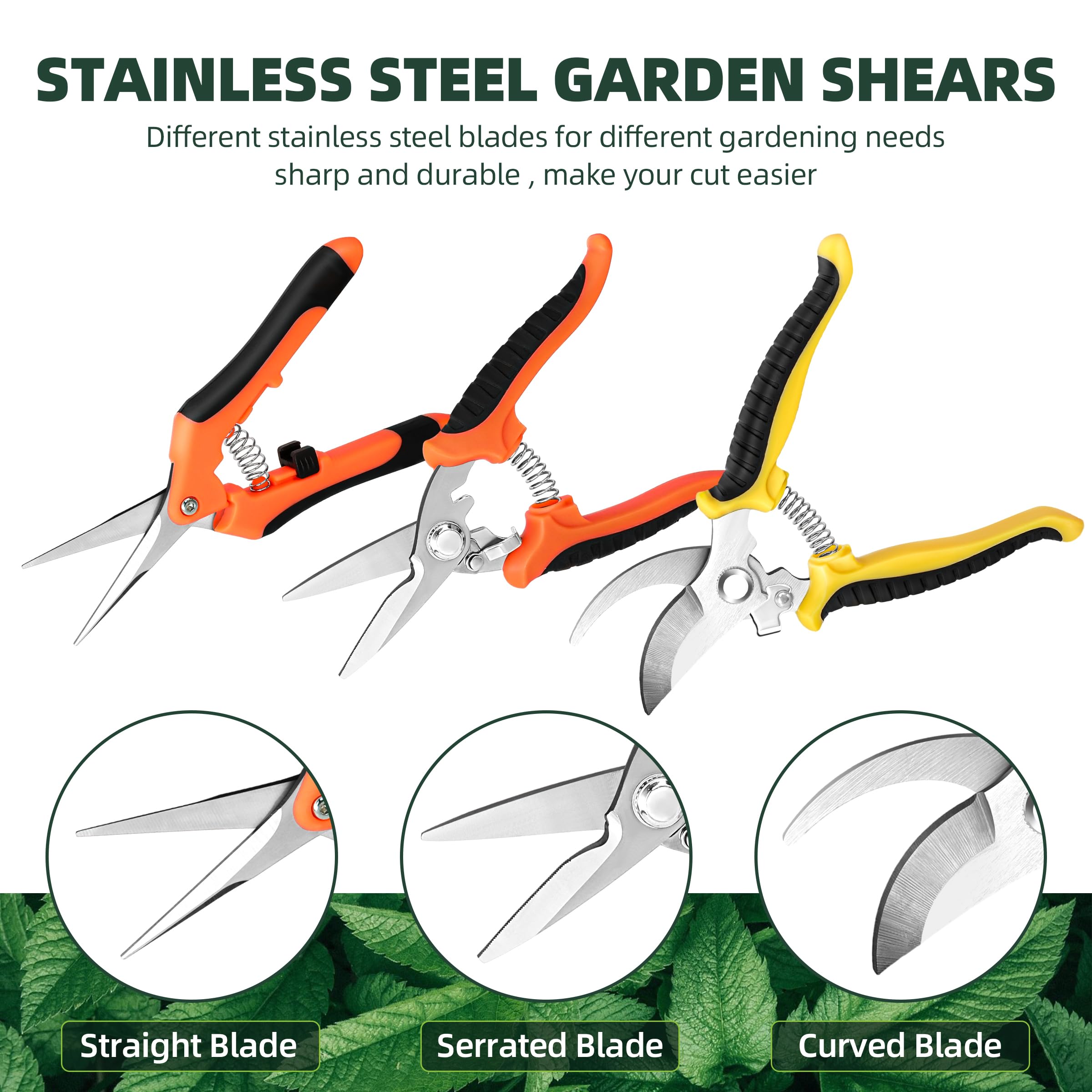 EWPJDK pruning shears ergonomic grip for comfortable non-slip pruning