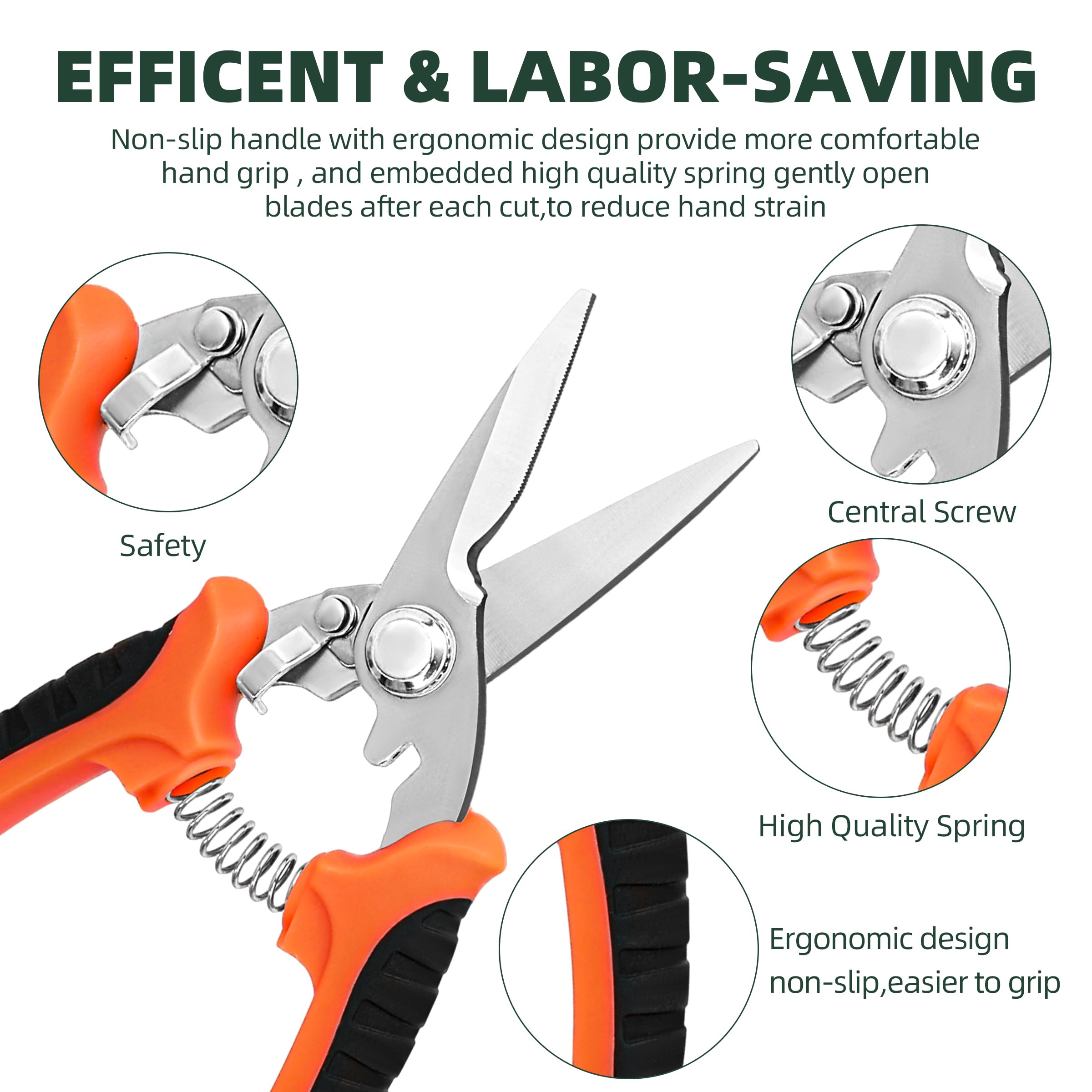 Safety lock on EWPJDK pruning shears keeps blades secured when not in use