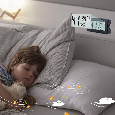 EWPJDK easy-install hygrometer that can be mounted with tape