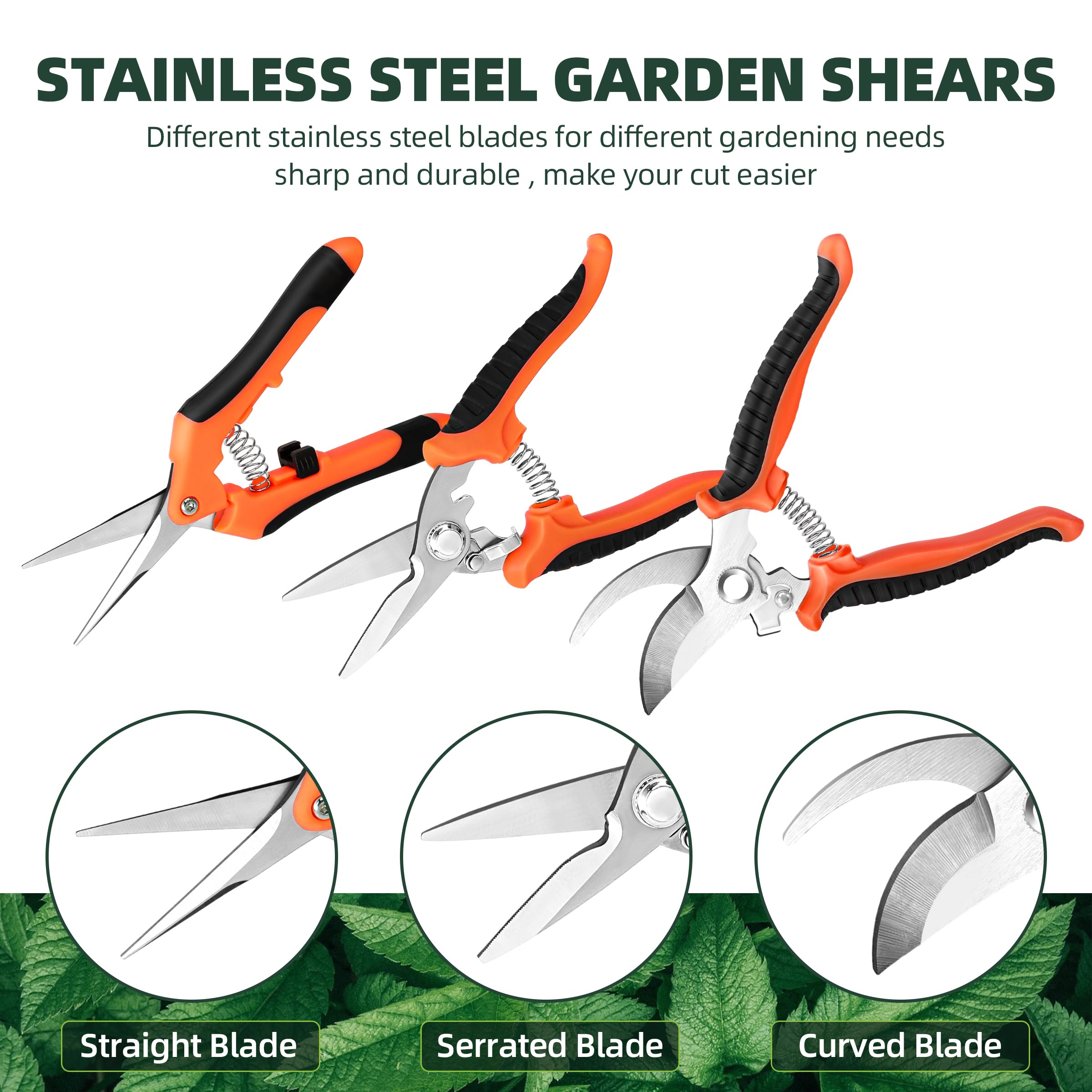 EWPJDK ergonomic-grip pruning shears ideal for fatigue-free pruning.