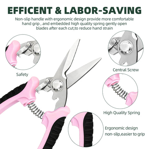 EWPJDK ergonomic, non-slip grip reduces pruning fatigue