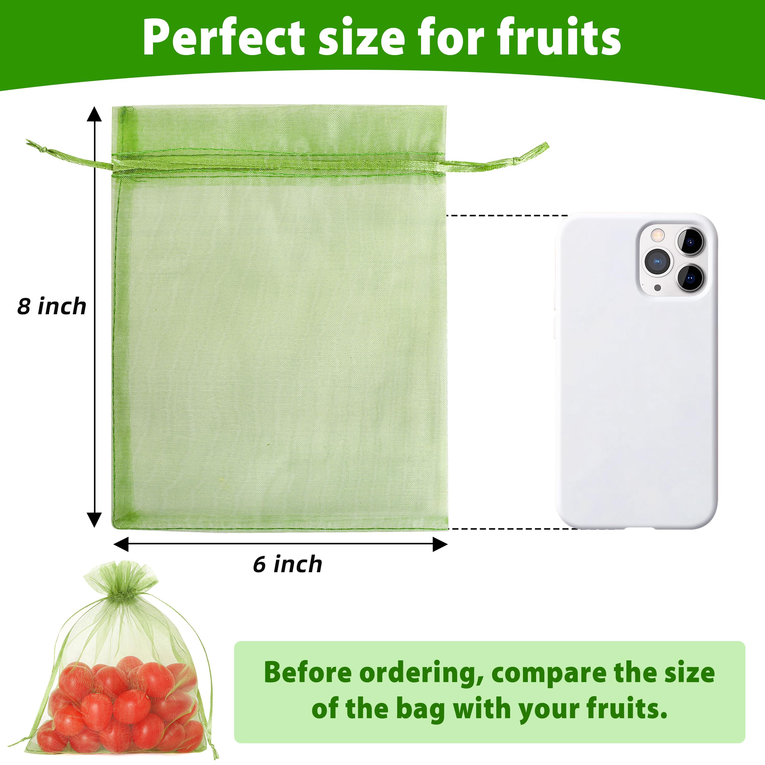 EWPJDK mesh bags with drawstrings showing secure closure