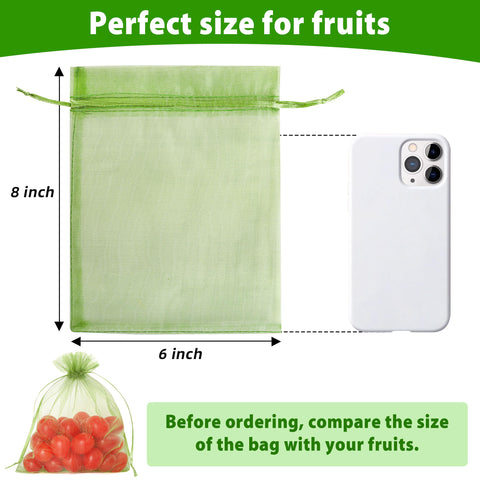 EWPJDK mesh bags with drawstrings showing secure closure
