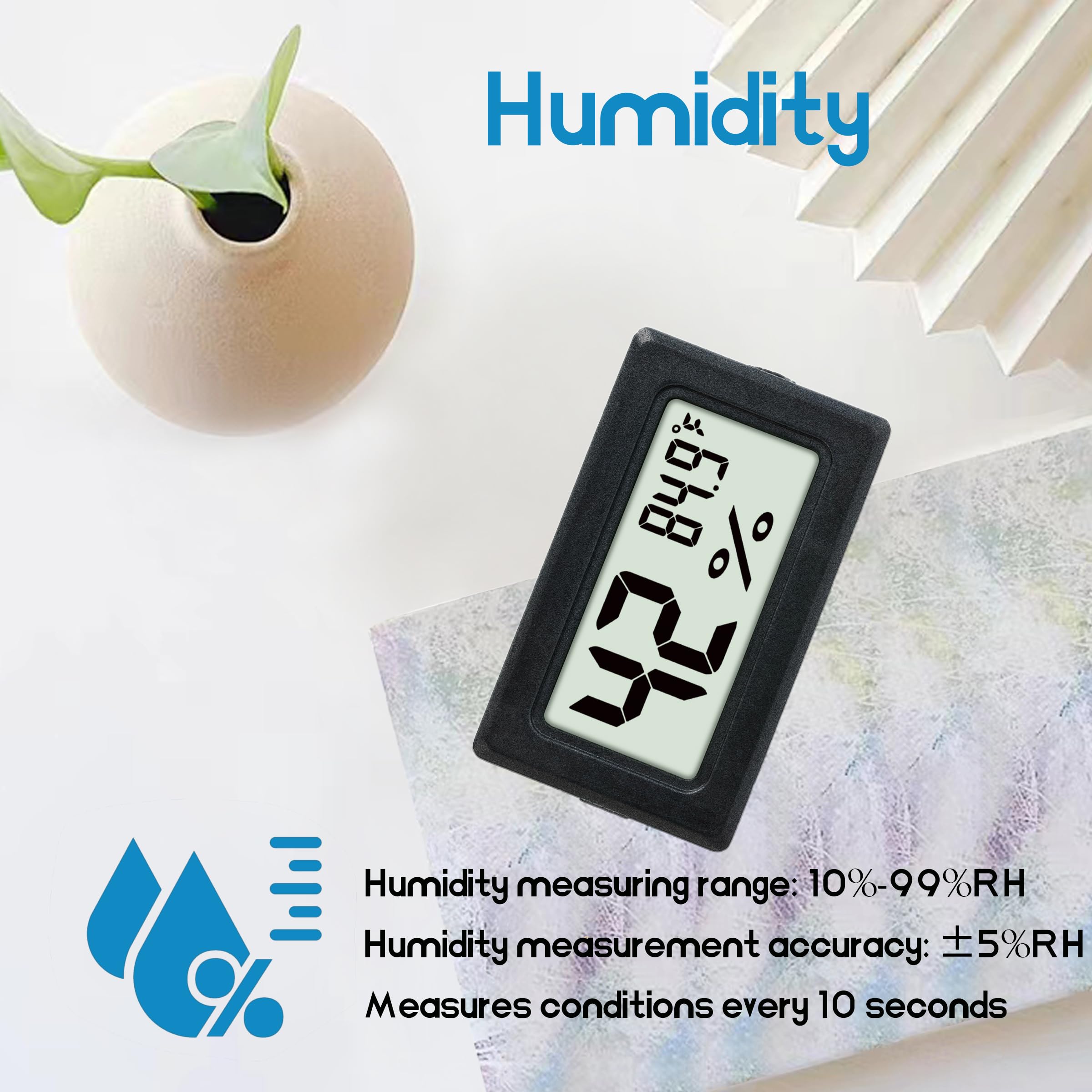 EWPJDK indoor thermometer hygrometer shows temperature and humidity at a glance