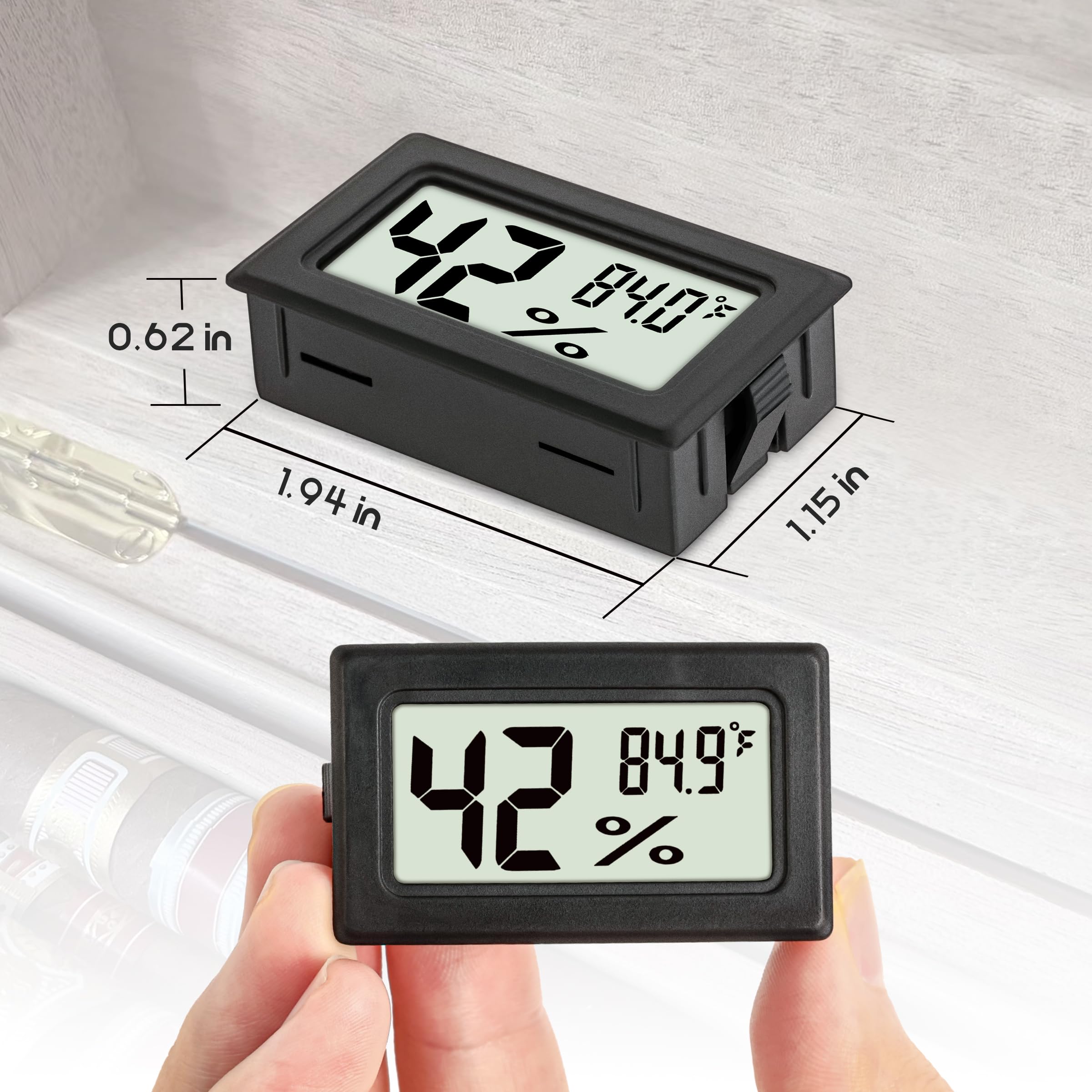 EWPJDK mini digital hygrometer probe for compact spaces like guitar cases