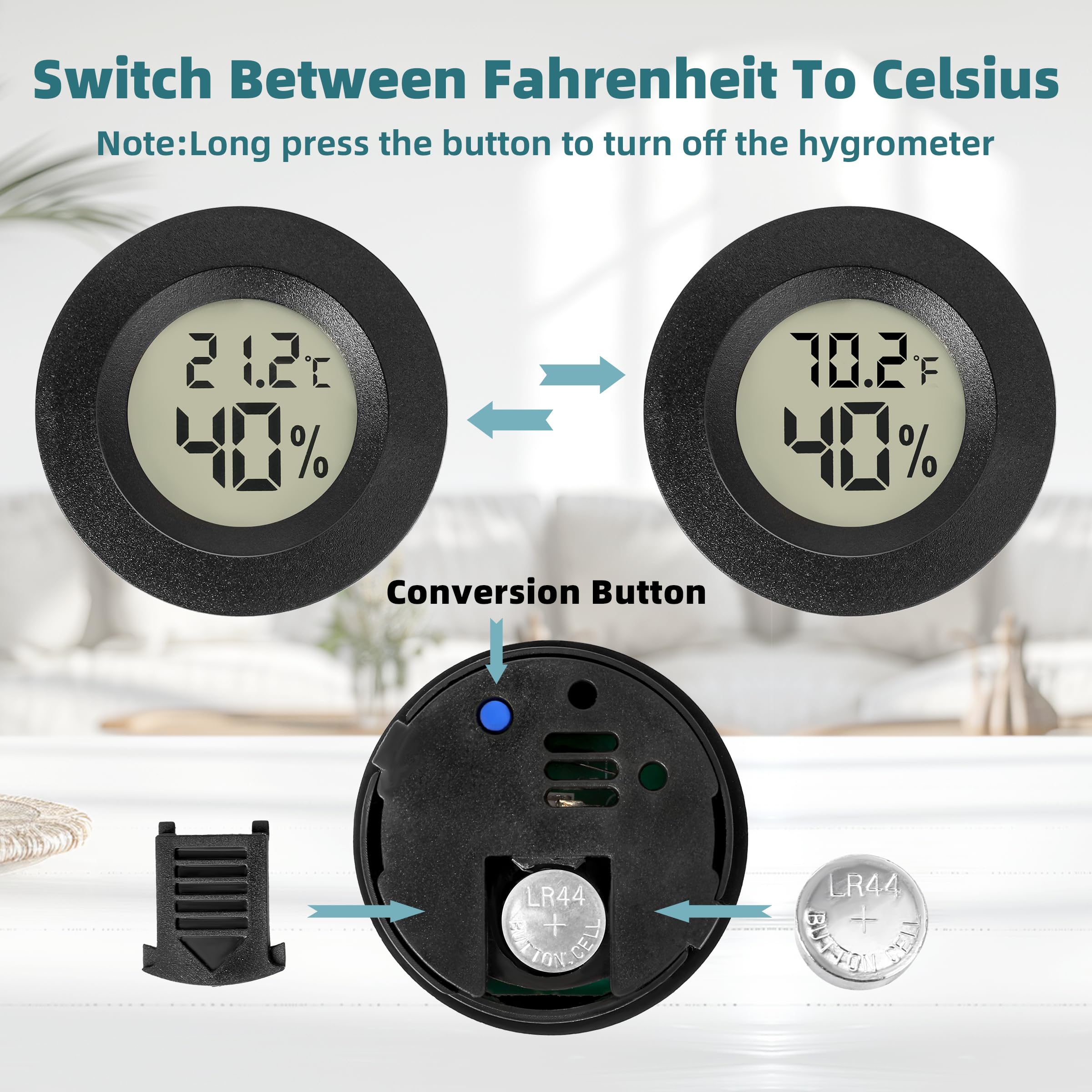 EWPJDK mini hygrometer in cellar setups helps monitor moisture levels and prevent mold.