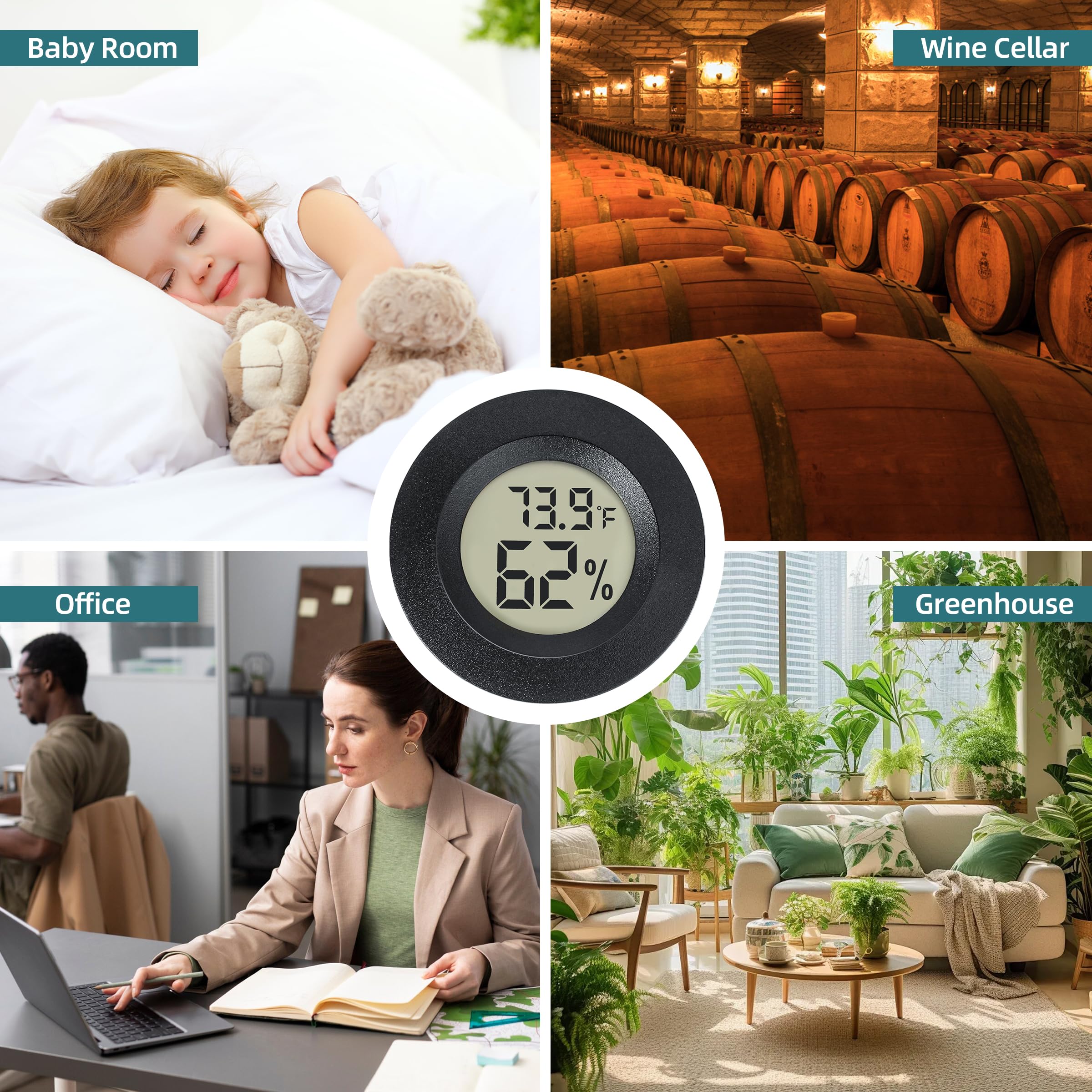 EWPJDK mini hygrometer digital readout supports precise environmental tracking.