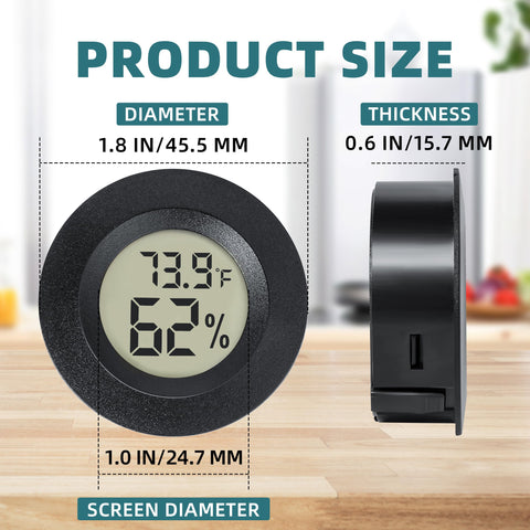 EWPJDK mini hygrometer for humidor cases ensuring stable humidity and aroma preservation.