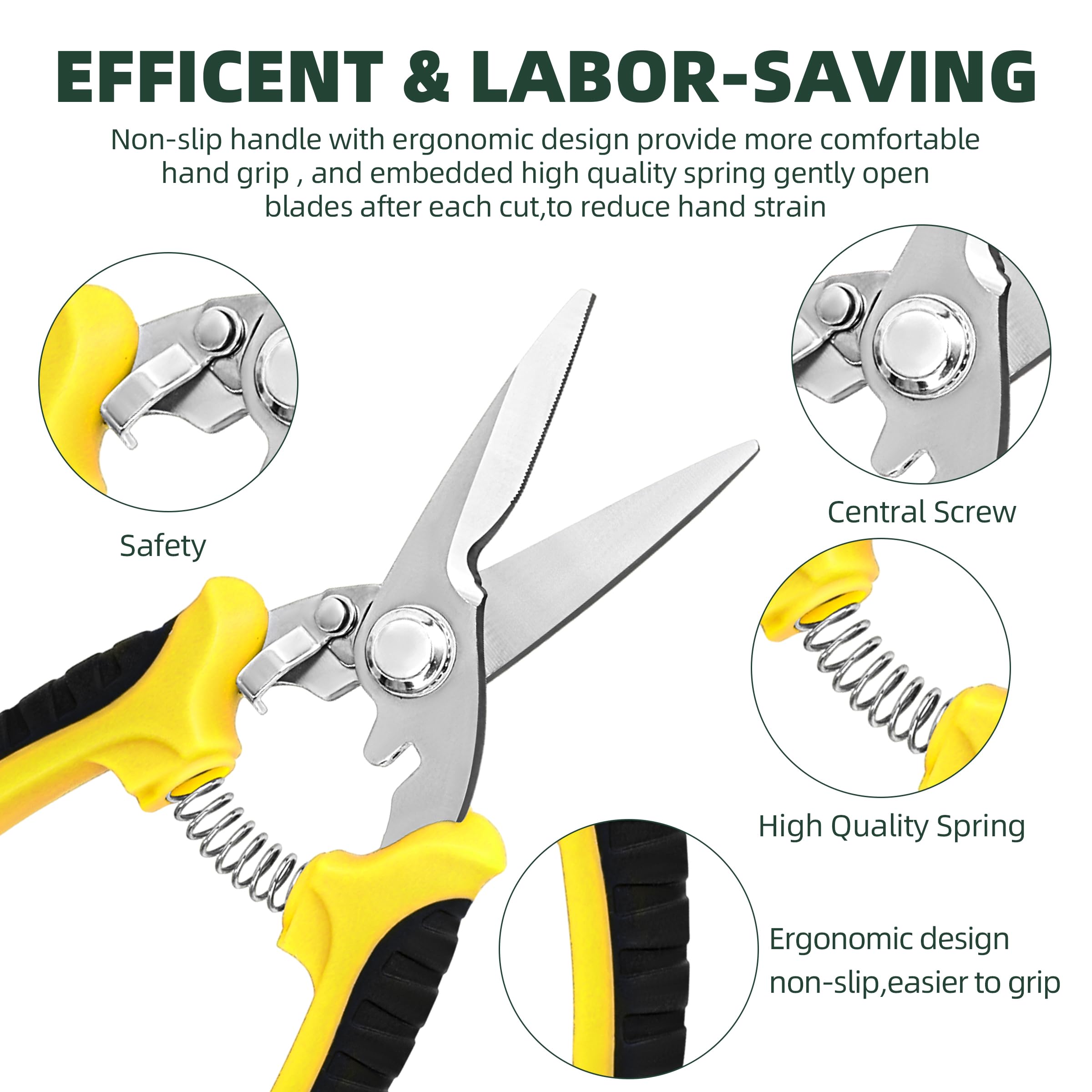 EWPJDK garden shears safety lock prevents accidental blade exposure