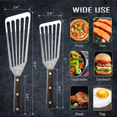 EXAIEW ergonomic wooden handle close-up showing secure rivets for durability.