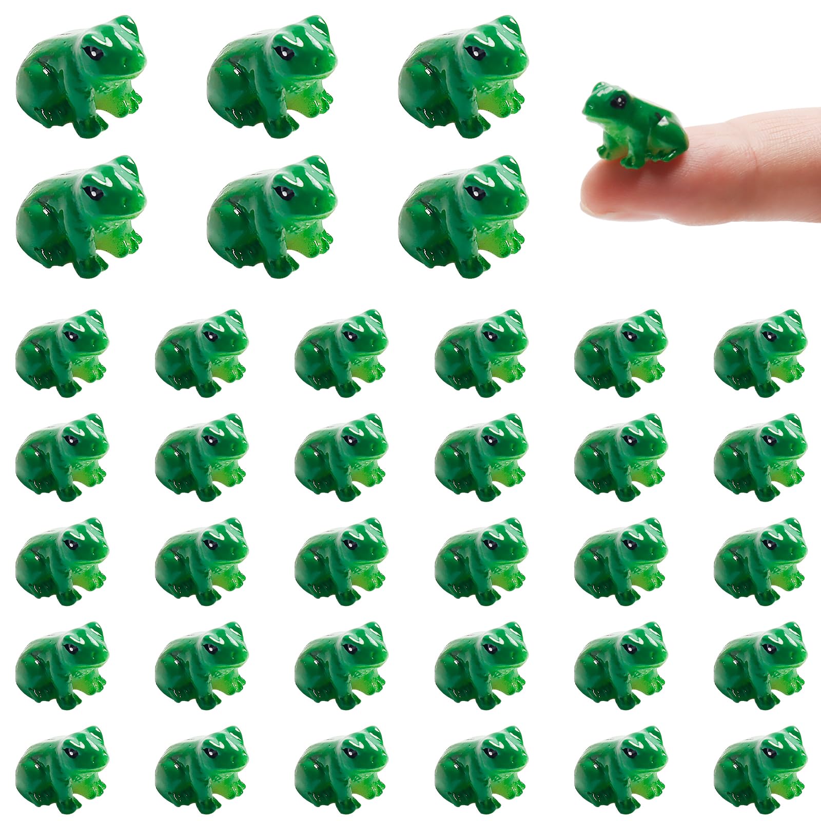 Exasinine green frog miniature figurine for fairy garden displays and terrarium accents.