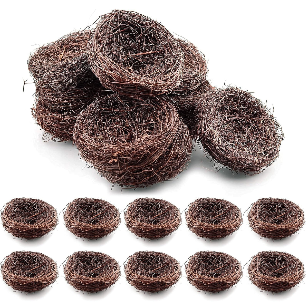 Exasinine 5.5-inch artificial bird nest setup for crafts and seasonal decor