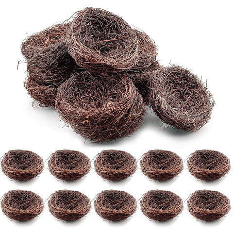 Exasinine 5.5-inch artificial bird nest setup for crafts and seasonal decor